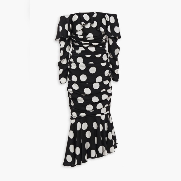 Authentic Dolce & Gabbana Runway 2019 Black and White Polka Dot Dress - Picture 1 of 3